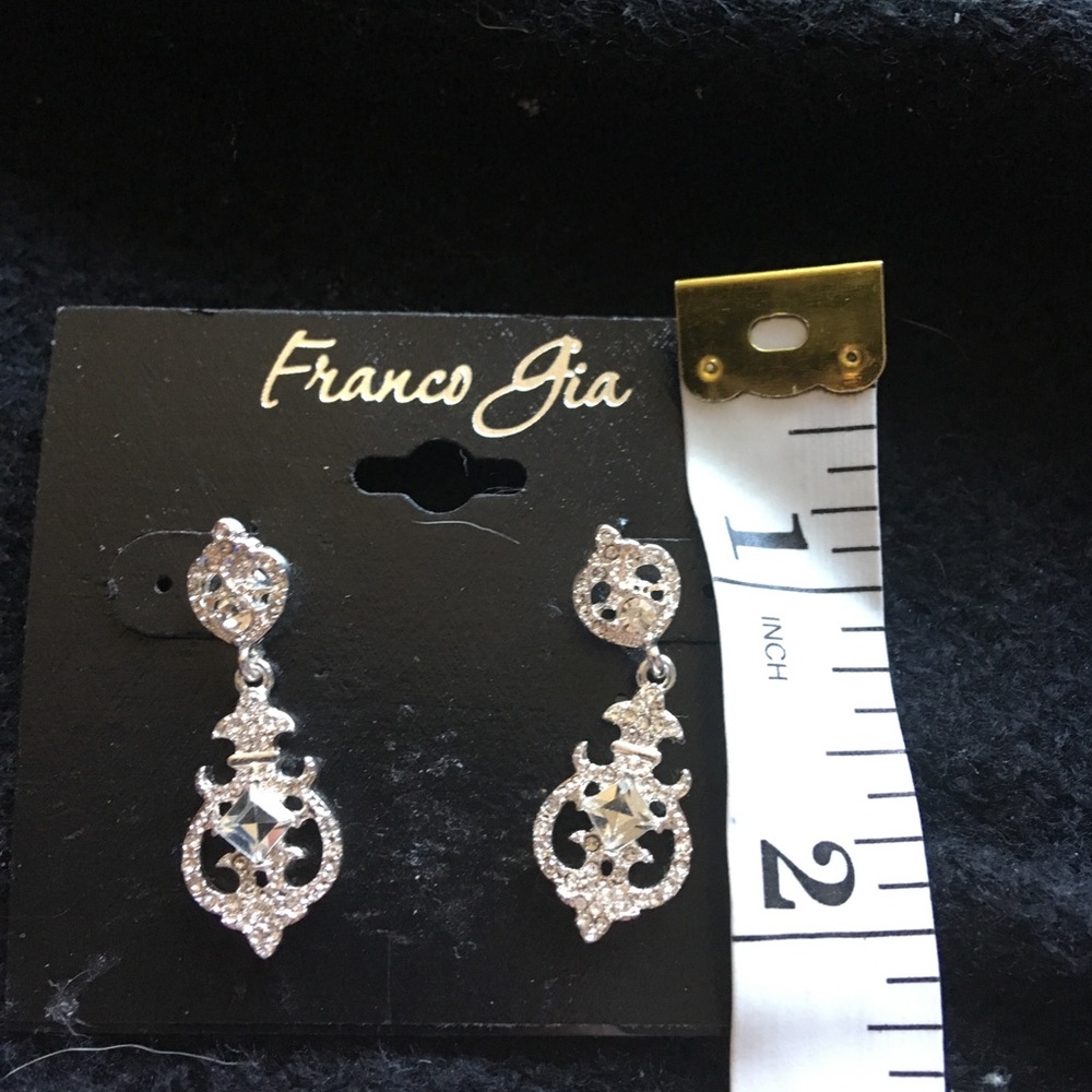 NWT rhinestone earrings - Picture 2 of 4
